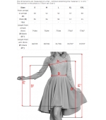 231-1 OLIVIA - sukienka z dłuższym tyłem i koronką - BORDOWA